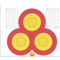 Danage Practice Target Face Multi Centre 3 Spot
