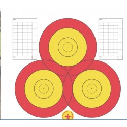 Danage Practice Target Face Multi Centre 3 Spot