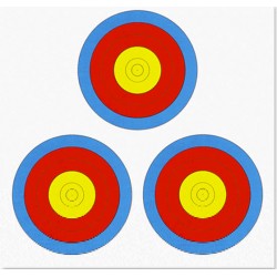 JVD World Archery Target Face 3 x 20cm Vegas